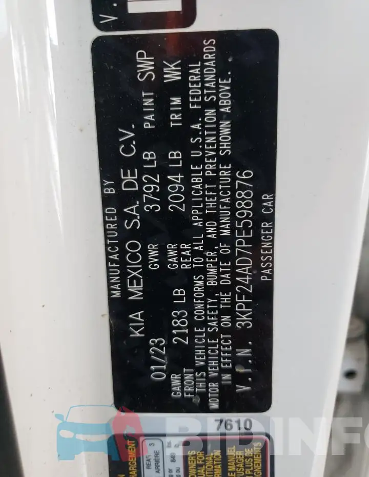 3KPF24AD7PE598876 Photo# 12