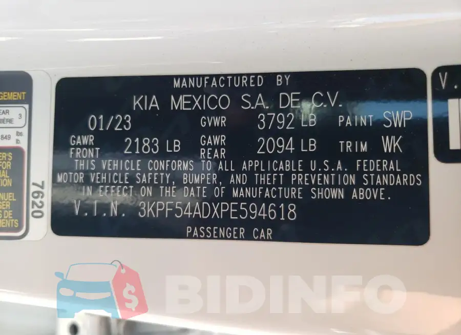 3KPF54ADXPE594618 Photo# 12