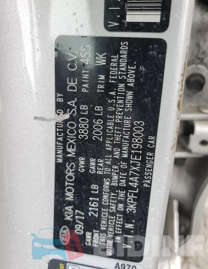 3KPFL4A7XJE198003 Photo# 12