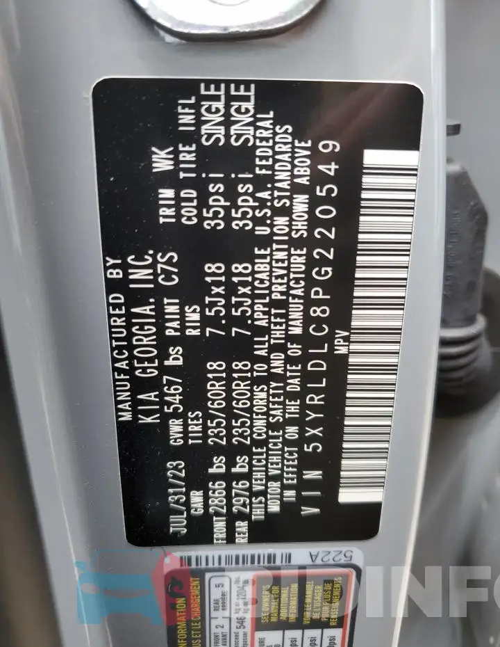5XYRLDLC8PG220549 Photo# 13