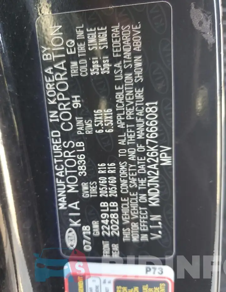 KNDJN2A26K7666081 Photo# 13