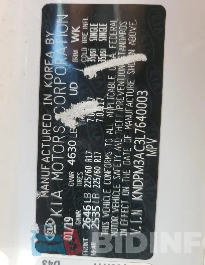 KNDPM3AC3L7640003 Photo# 13