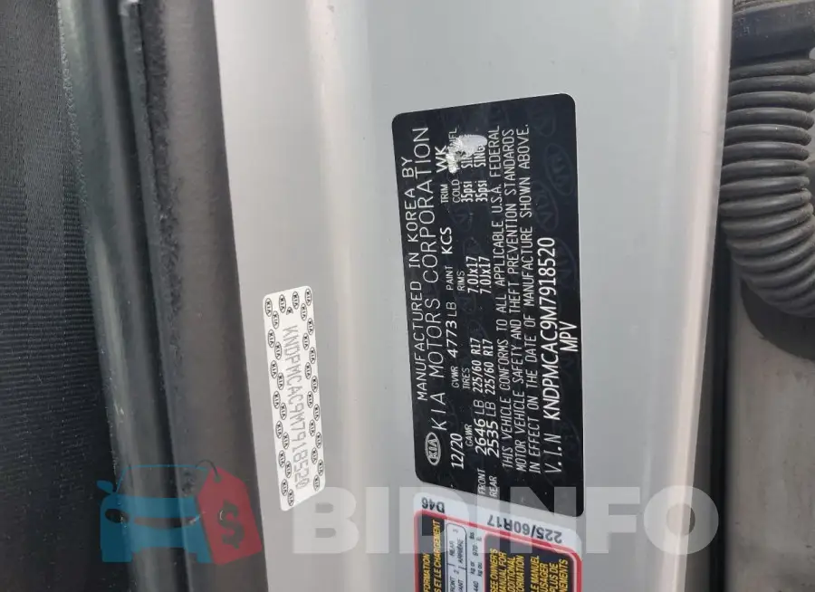 KNDPMCAC9M7918520 Photo# 13