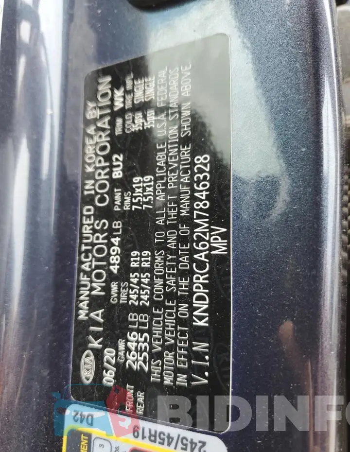 KNDPRCA62M7846328 Photo# 13