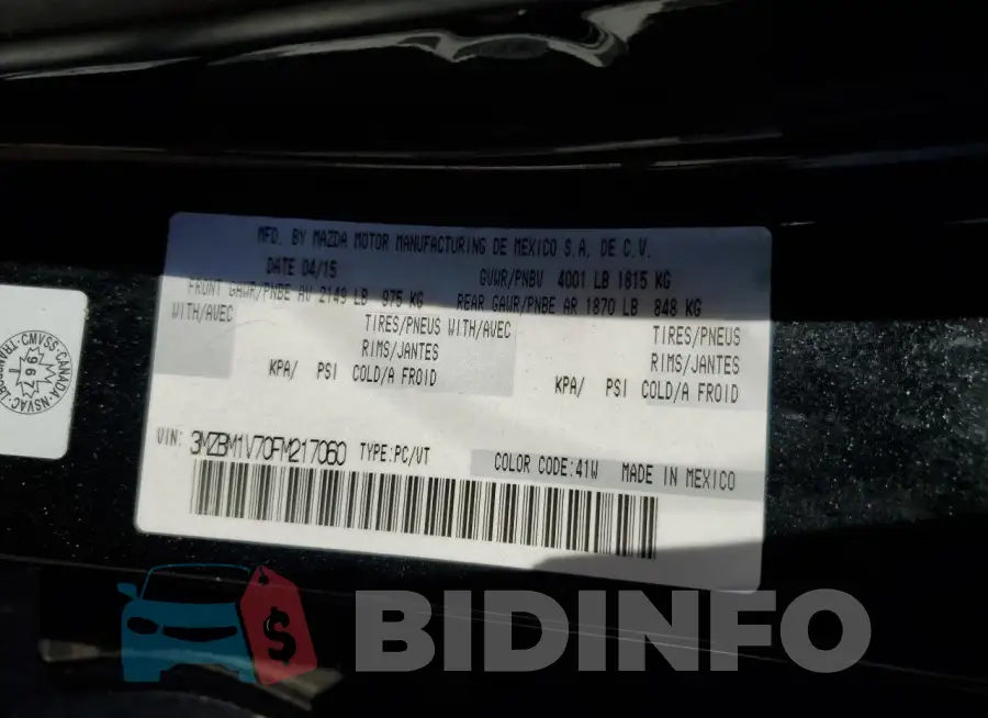 3MZBM1V70FM217060 Photo# 13