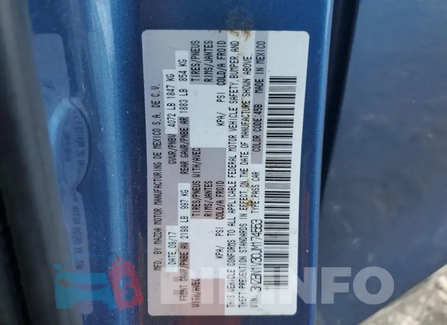 3MZBN1V30JM174553 Photo# 12