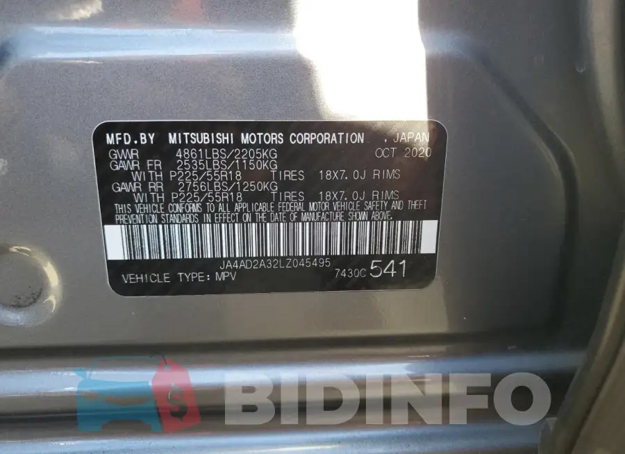 JA4AD2A32LZ045495 Photo# 13