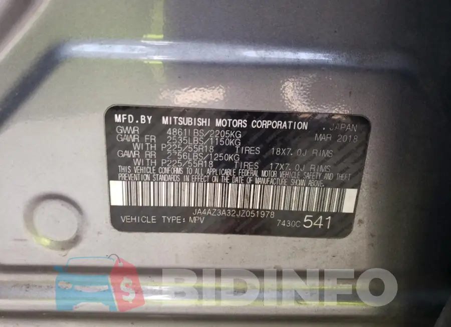 JA4AZ3A32JZ051978 Photo# 13