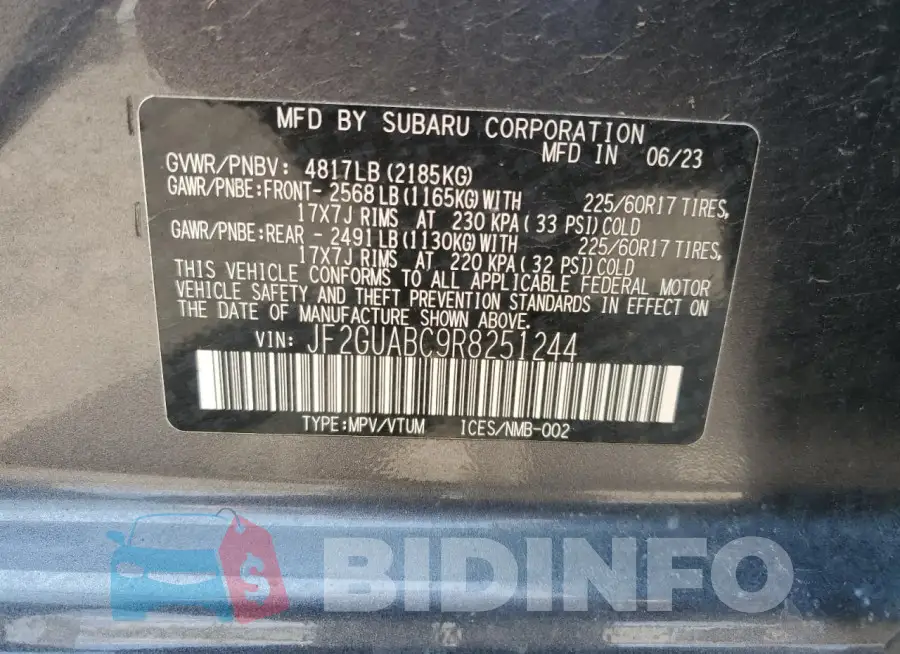JF2GUABC9R8251244 Photo# 13