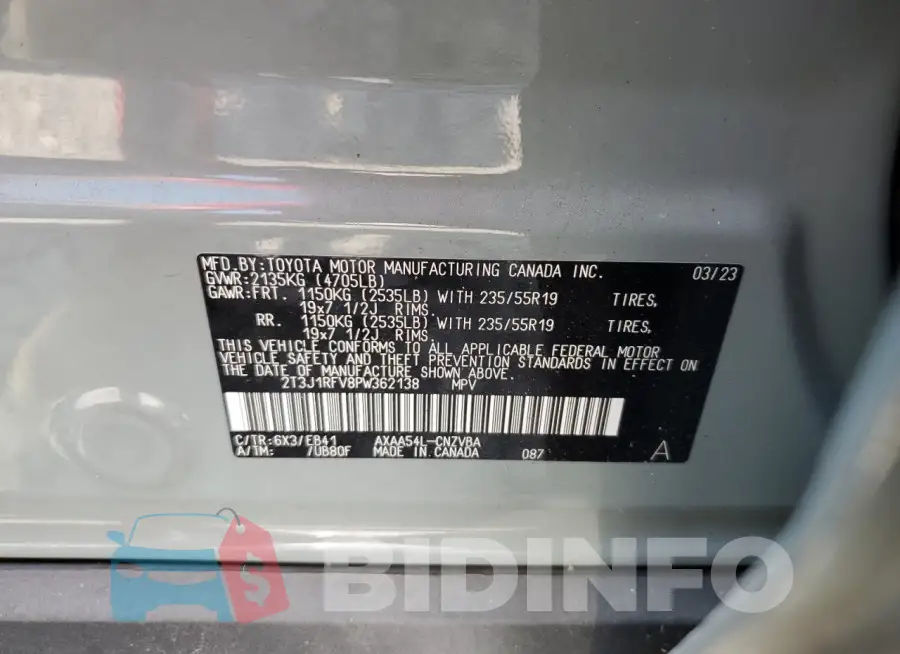 2T3J1RFV8PW362138 Photo# 13