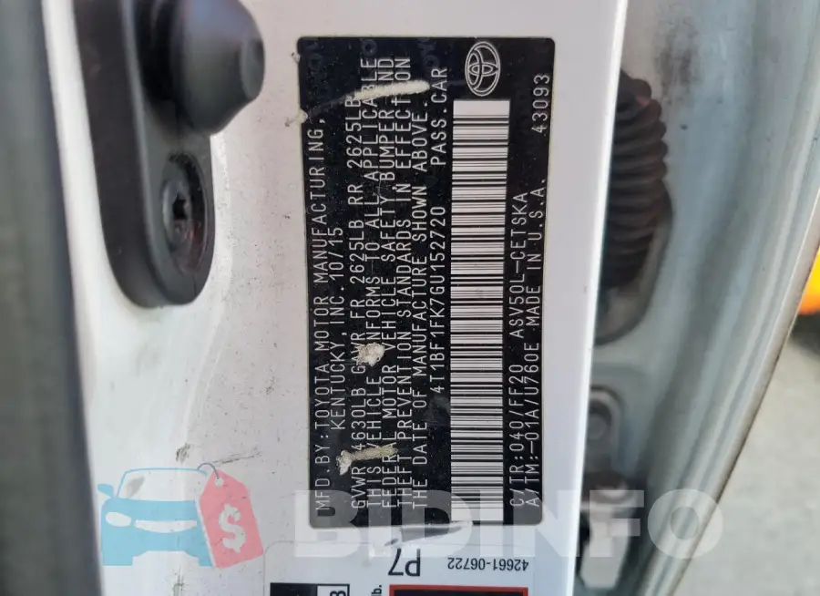 4T1BF1FK7GU152720 Photo# 12