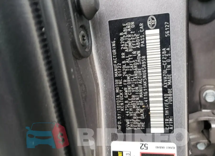 4T1G11AK5NU658958 Photo# 12