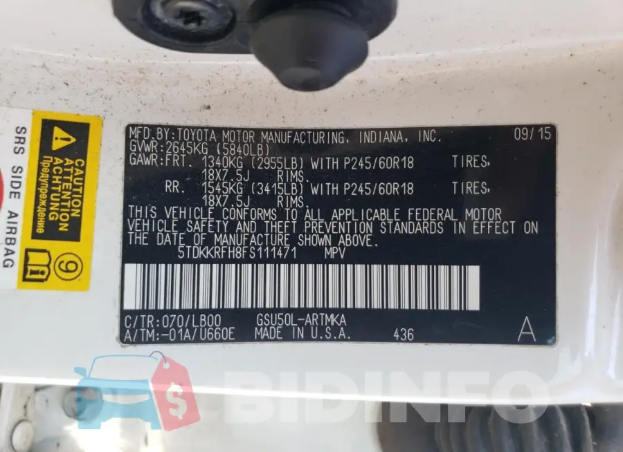 5TDKKRFH8FS111471 Photo# 13