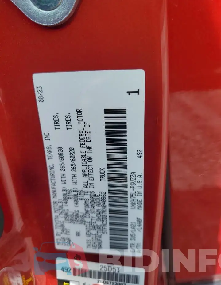 5TFNC5DB7RX040862 Photo# 12