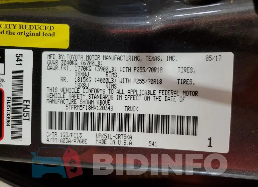 5TFRM5F18HX120348 Photo# 12