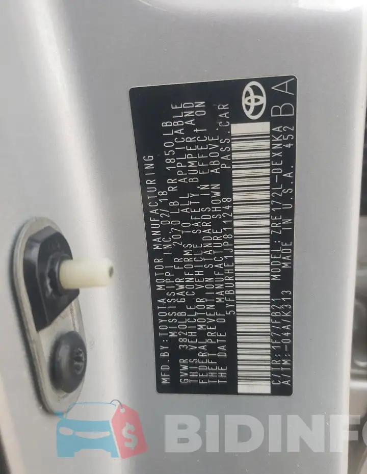 5YFBURHE1JP811248 Photo# 12