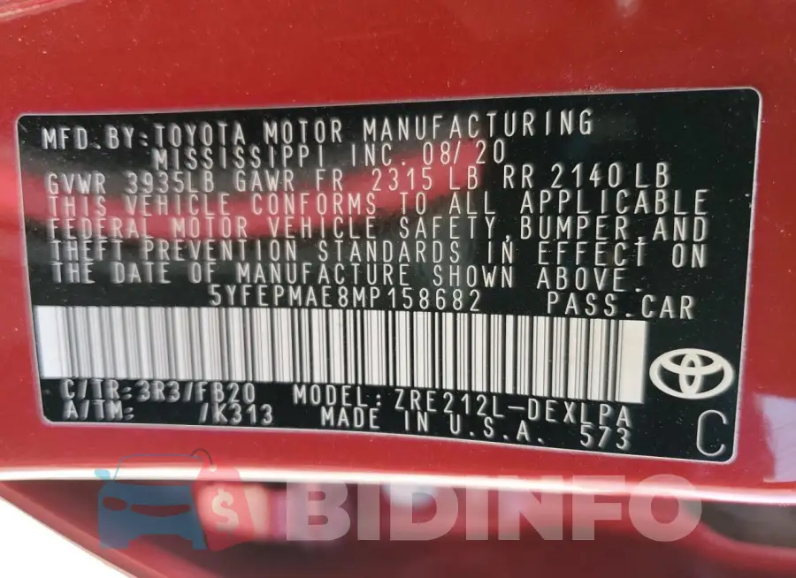 5YFEPMAE8MP158682 Photo# 12