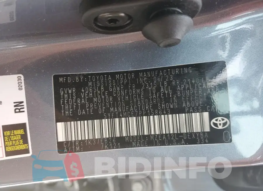 5YFT4MCE7PP158643 Photo# 12