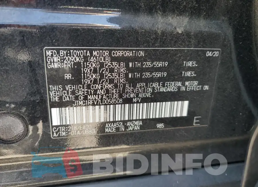 JTMC1RFV7LD058508 Photo# 12