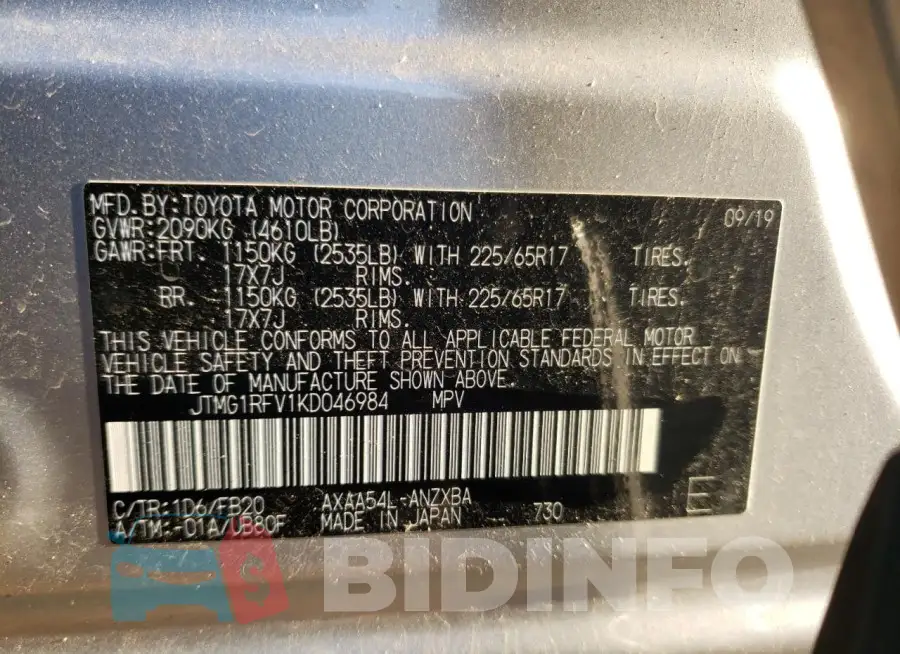 JTMG1RFV1KD046984 Photo# 12