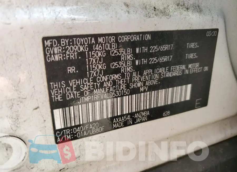 JTMP1RFV4LD530150 Photo# 12