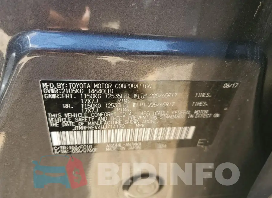 JTMRFREV4HJ714170 Photo# 13