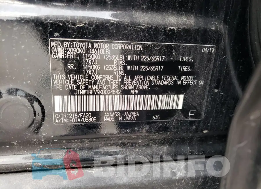 JTMW1RFV9KD024842 Photo# 13