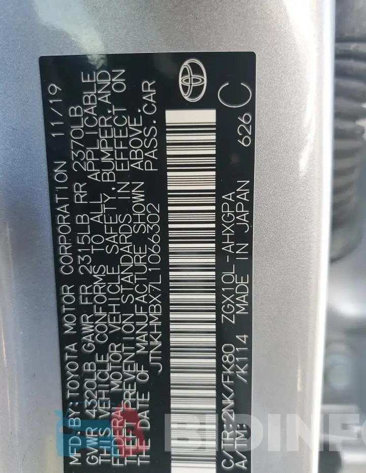 JTNKHMBX7L1066302 Photo# 14