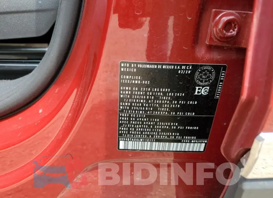 3VV4B7AX4LM112111 Photo# 13