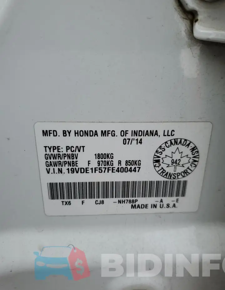 19VDE1F57FE400447 Photo# 12