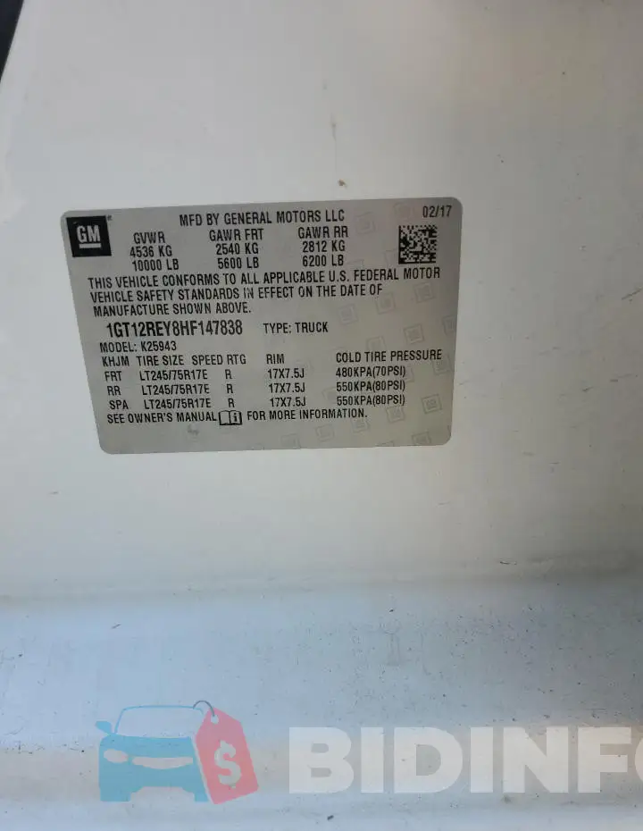 1GT12REY8HF147838 Photo# 12
