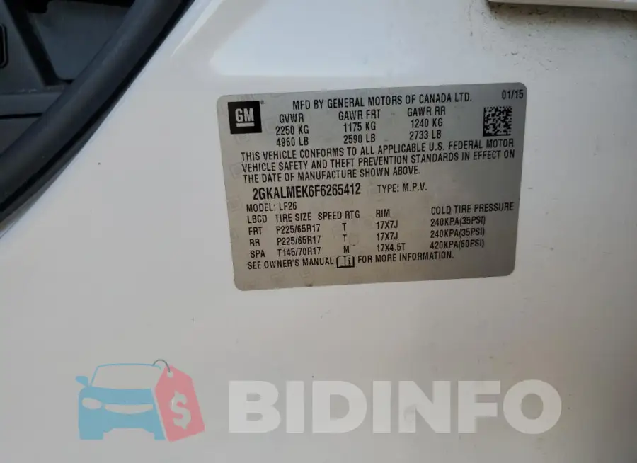 2GKALMEK6F6265412 Photo# 13