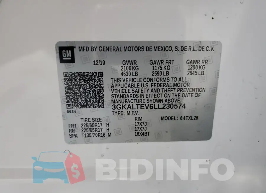 3GKALTEV6LL230574 Photo# 13