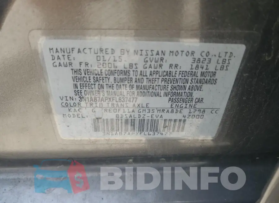 3N1AB7APXFL637477 Photo# 12