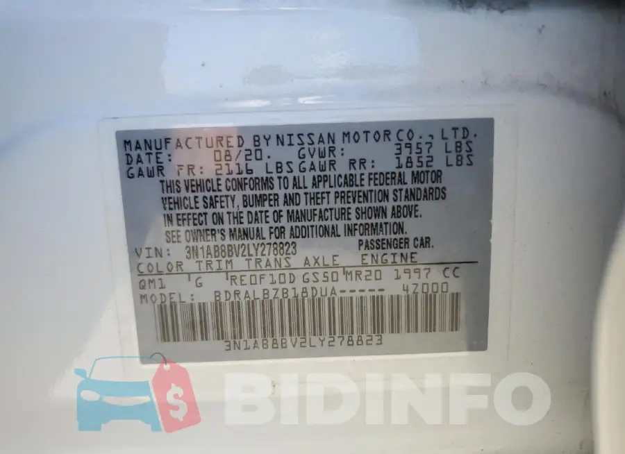 3N1AB8BV2LY278823 Photo# 12
