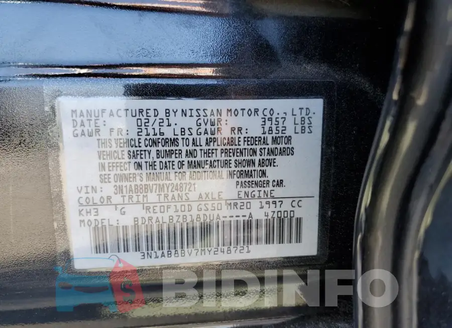 3N1AB8BV7MY248721 Photo# 12