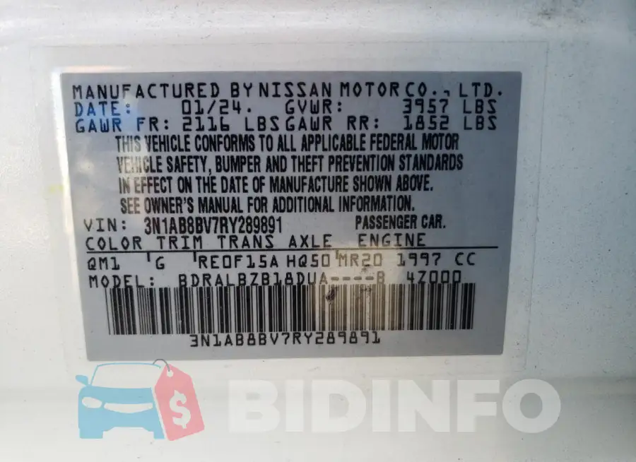 3N1AB8BV7RY289891 Photo# 12