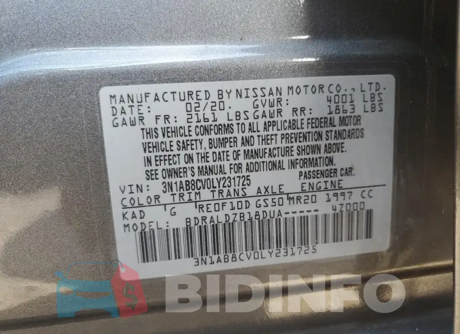 3N1AB8CV0LY231725 Photo# 12