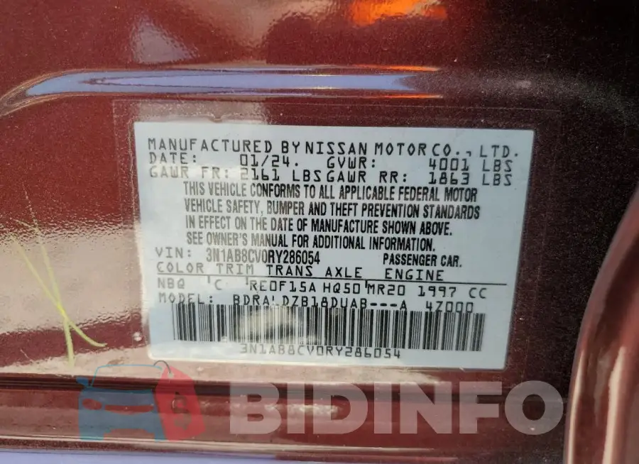 3N1AB8CV0RY286054 Photo# 12