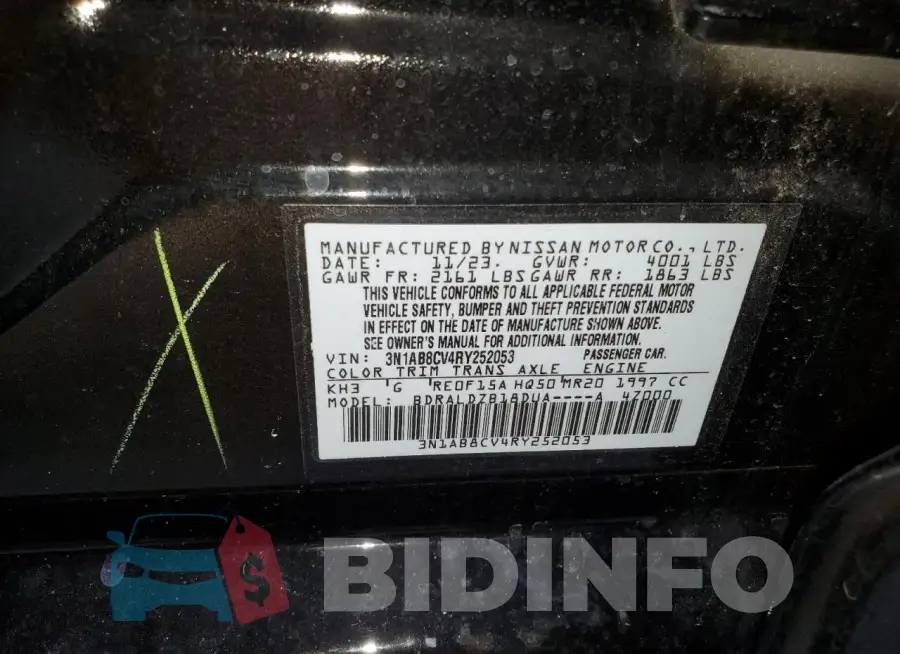 3N1AB8CV4RY252053 Photo# 12