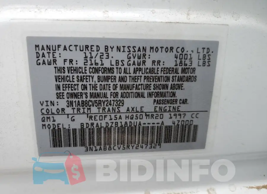 3N1AB8CV5RY247329 Photo# 13