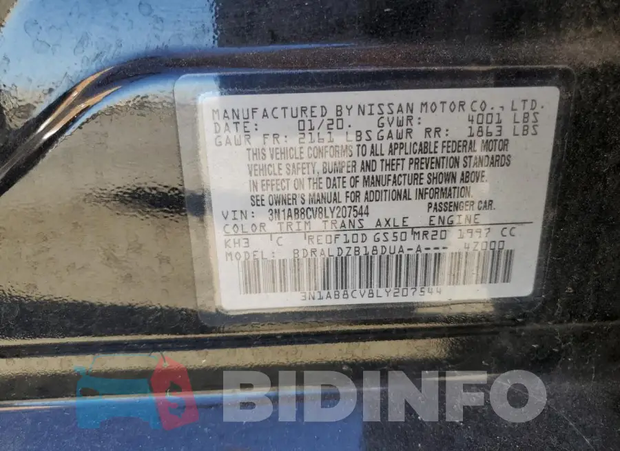 3N1AB8CV8LY207544 Photo# 13