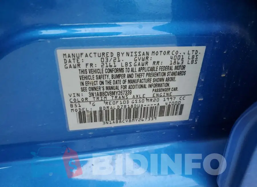 3N1AB8CV8MY267339 Photo# 12