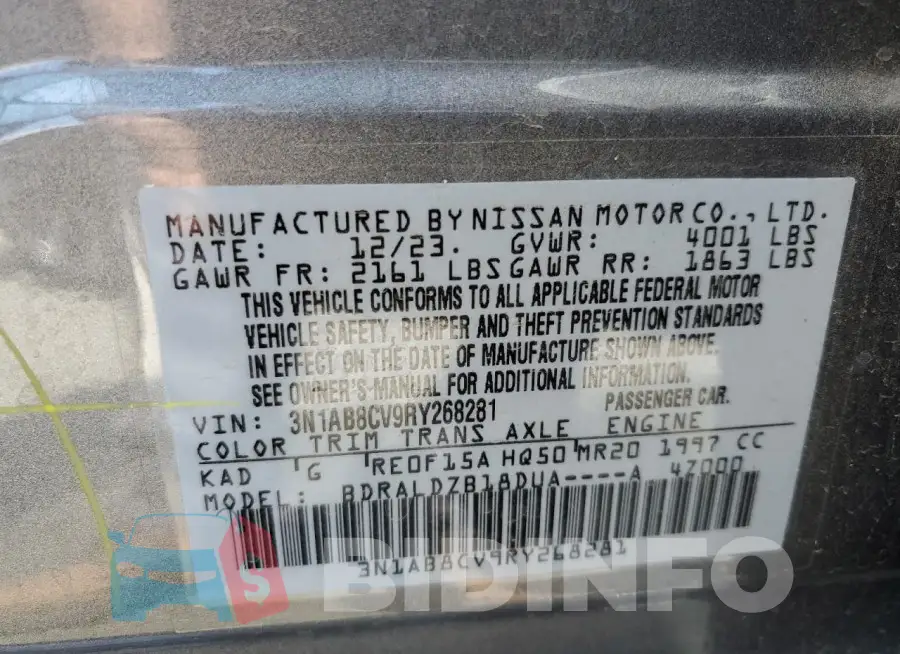 3N1AB8CV9RY268281 Photo# 12