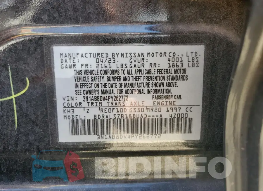 3N1AB8DV4PY262772 Photo# 12