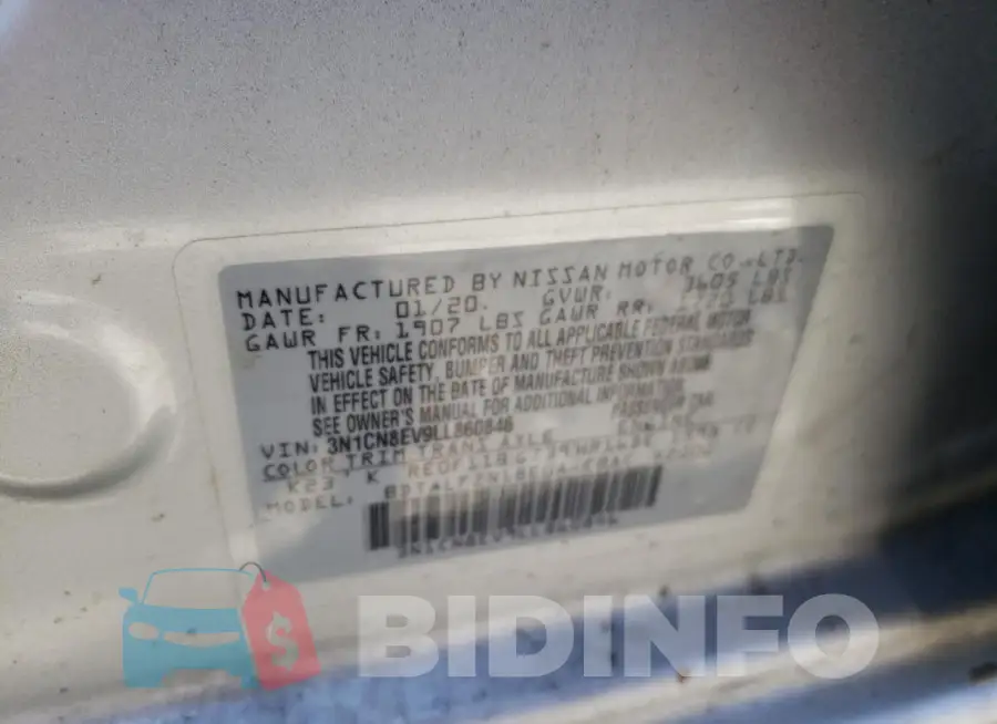 3N1CN8EV9LL860846 Photo# 12