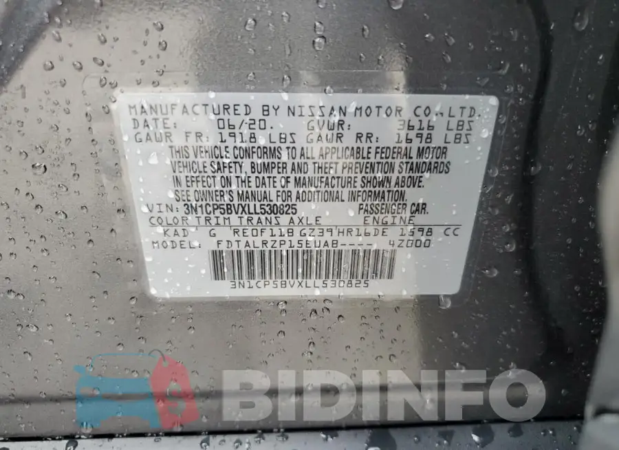 3N1CP5BVXLL530825 Photo# 14