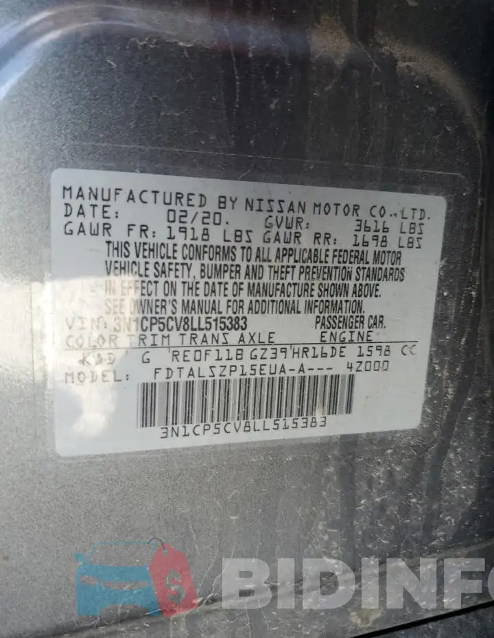 3N1CP5CV8LL515383 Photo# 12