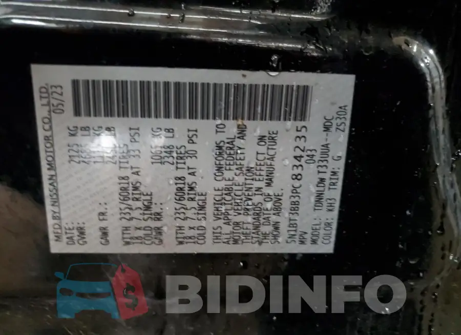 5N1BT3BB3PC834235 Photo# 14