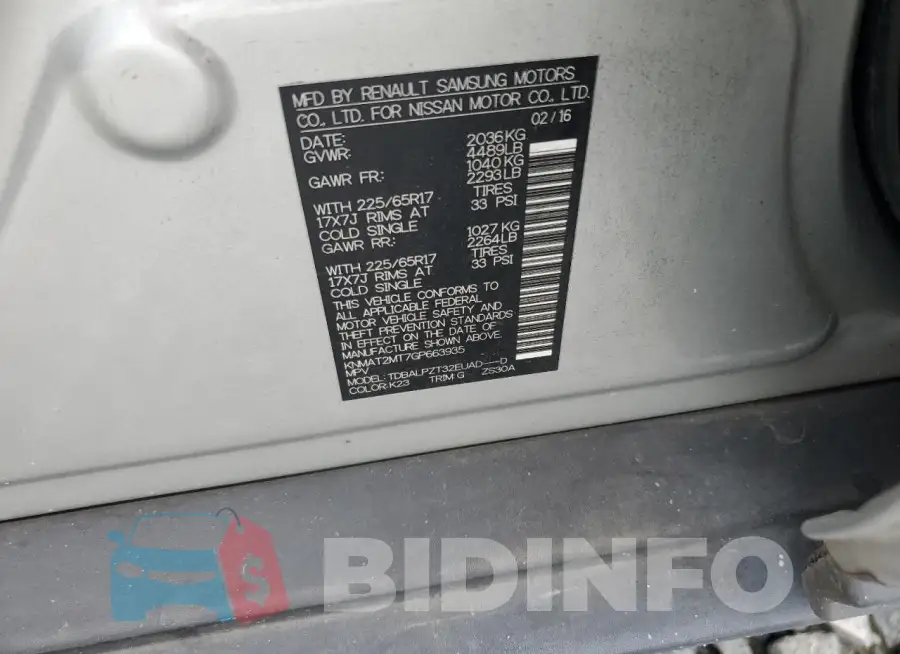 KNMAT2MT7GP663935 Photo# 13
